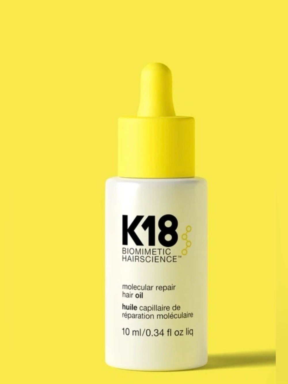 K18 Molecular Repair Hair Oil - Yellow Travel Bottle (10 ml)